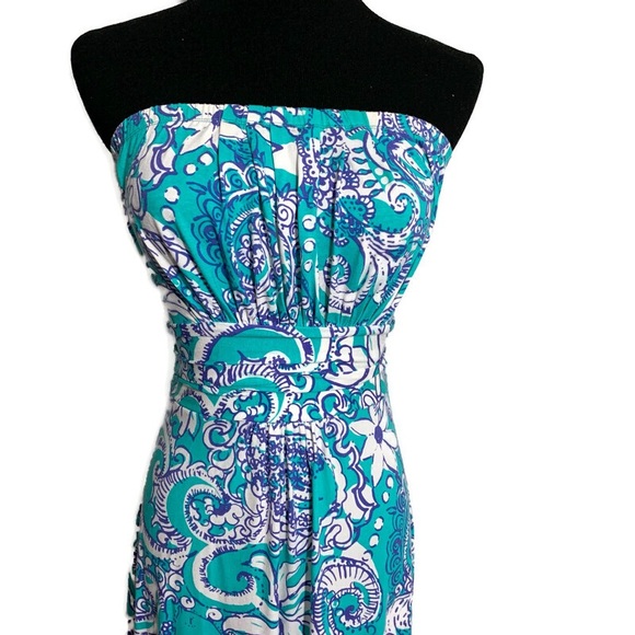 Lilly Pulitzer Strapless Holbrook Montauk Maxi Dress XS - Picture 4 of 8